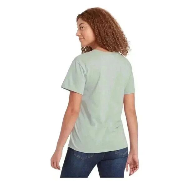 Zoe + Liv Women's Vintage Green Cotton/Poly Yosemite Graphic Short Sleeve Crew N - Picture 2 of 6